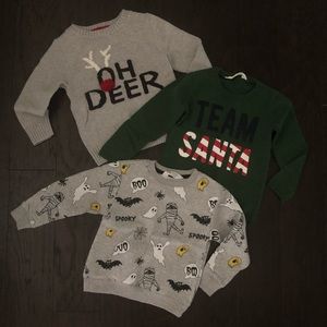 H&M boys holiday sweaters and sweatshirt